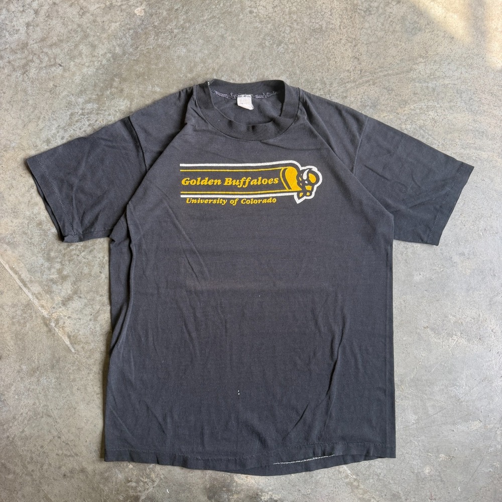 Vintage 70s University of Colorado Golden Buffaloes RARE Paper Thin Shirt Mens M